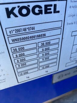 Prodáme návěs zn. Kögel mulda standart, rok: 10/2013. SAF. - 7