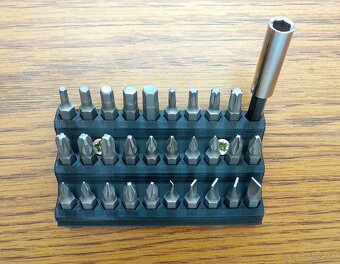 Nástenný držiak na bity 1/4" (6,3 mm) – praktický organizér - 7