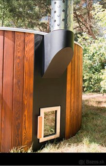 Drevená kúpacia kaďa / vírivka 220 cm na drevo - ZLAVA - 7