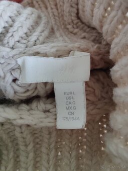 H&M oversized rolák svetlobéžový veľ. L - 7