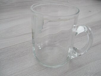 sadu troch starožitných sklenených pohárov - 7