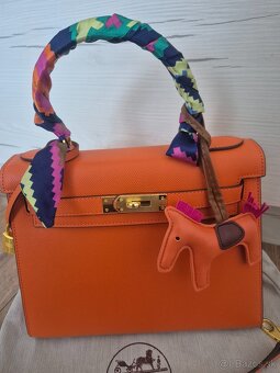 Nova kožená kabelka Hermes Kelly Orange - 7
