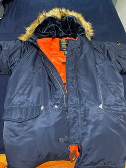 Alpha Industries Parka zimna bunda tmavomodrá - 7