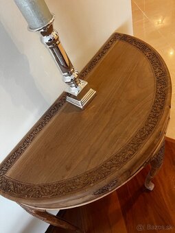 Drevený stolík - ručne vyrezávaný - 7