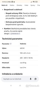 Infra panel Klarstein, 600w - 7