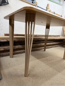 Dubovy stol jedalensky a konferencny / set - 7