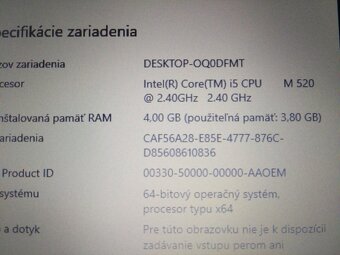 predám ntb HP / 4gb ram / Intel core i5 / 120gb ssd disk- - 7