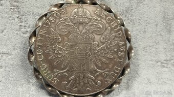 Velká stříbrná mince - tolar Marie T, - 7