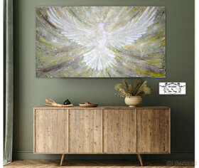 Obraz "Strážne krídla 3D malba ( 130x70 cm) - 7