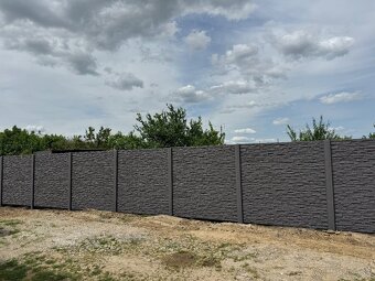 Slovenské betónové ploty aj s montážou len 83€/BM- MI - 7