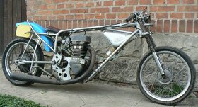 starý pretekový motocykl sprint dragster jawa čz koště DKW - 7