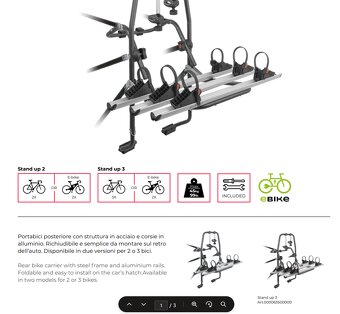 Nosič 3 bicyklov k autu bez ťažného, na piate dvere, Menabo - 7