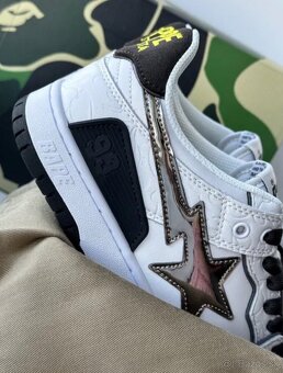 BAPE Sk8 Sta White Metallic Silver - 7