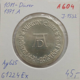 Pamatne mince DDR - 10 + 20 Marka striebro, nickel, - 7