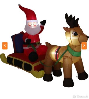 Nafukovacie Mikulašske sane s led osvetlenim - 7