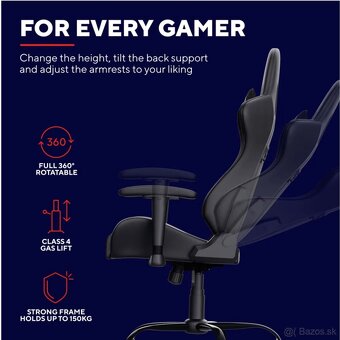 🪑 Predám hernú stoličku Trust Gaming GXT 708 Resto (čierna) - 7