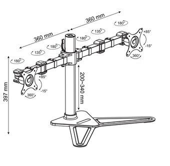 držiak s dvoma 27" monitormi - 7