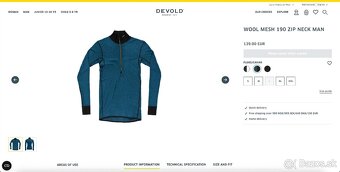 Zánovný merino rolák Devold Wool Mesch 190 Zip Neck Man - 7