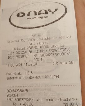 Vstavaná chladnička BEKO - 7