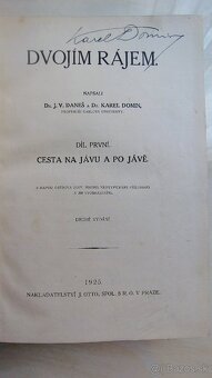 Daneš-Domin Dvojím rájem 1+2 AUTOGRAM autora - 7