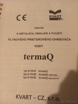 Plynový prietokový ohrievač KVART,kotol - 7