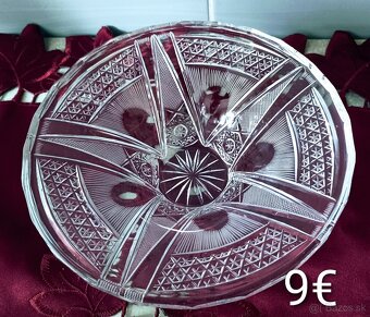 Krištáľ - vázy, poháre, misa - 7