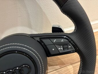 AUDI KARBON ŠPORTOVÝ PERFOROVANÝ ZKOSENY VOLANT - 7