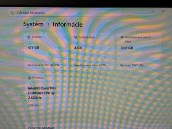 #134 - Dell 7530/i7 8850H/32GB RAM/4GB nVidia/512GB SSD - 7