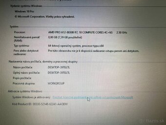 Notebook Lenovo A475 / AMD A12 / 8GB RAM / SSD / Win10 Pro - 7