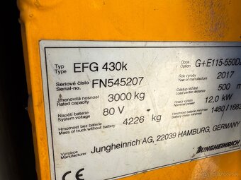 ✳️Akce el. VZV Jungheinrich EFG 430k zdvih triplex 5,5 m ✳️ - 7