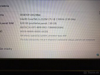 Notebook Lenovo ThinkPad T520 i5-2520M / 8GB RAM / 240GB SSD - 7