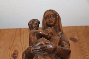 Marie a Jezulátko soška socha dřevo (225L) - 7