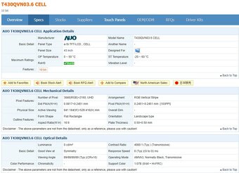 Náhradný display UHD LCD panel 43" (Open Cell) - 7