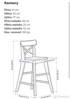 Detska vysoka stolicka Ikea INGOLF - 7