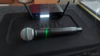 Predám bezdrôtový mikrofon Shure Beta 58A/GLXD4 - 7