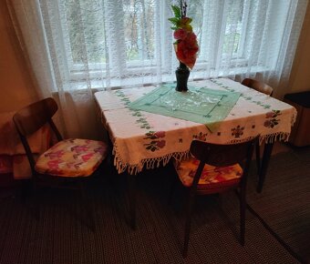 Retro set stôl + stoličky + bonus - 7