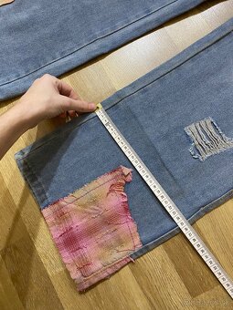 Panske rifle y2k patchwork jeans alternative - 7