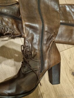 nové kožené hnedé čižmy veľ. 36 - 7
