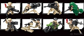 Rôzne sety vojakov 7 + doplnky - typ lego - nové - 7