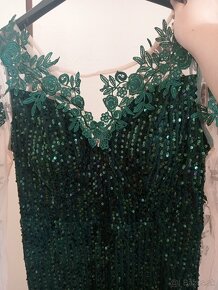 Nové spoločenské šaty čipkované zelené - 7