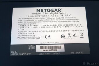 Predám switch Netgear ProSafe GS116 v2 - 7