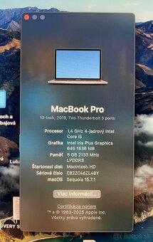 MacBook Pro 13 Touch Bar, intel Core i5 2019 - 7