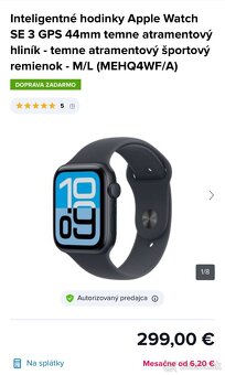 Apple Watch SE 3 (2025) 44mm Midnight - nové - 7