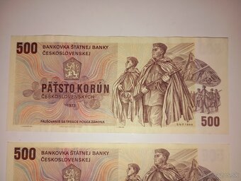 BANKOVKY 500 KČS 1973, SÉRIE Z a U, PĚKNÉ STAVY - 7