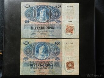 Staré vzácnejšie bankovky Rakúsko Uhorsko - 7