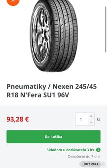 245/45 R18 96V letná NEXEN - 7