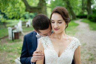 Čipkované svadobné šaty Pronovias - 7