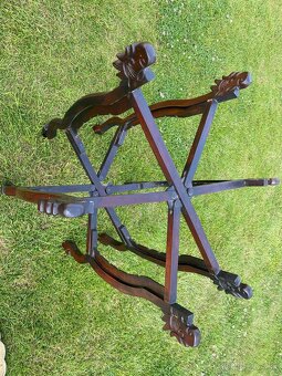 Skladací stolik s mosadznými podnosmi - 7