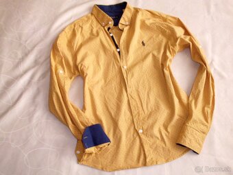 Ralph Lauren  pánska slim fit košeľa roll up rukáv M - 7