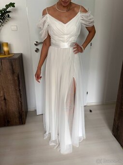 Luxusné tylové svadobné šaty - 7